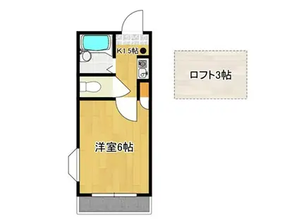 サントノウレ屋形(1K/1階)の間取り写真