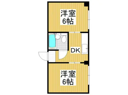 メゾン・ド・渚(2K/3階)の間取り写真