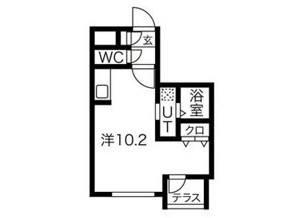 NORTE15(ワンルーム/1階)の間取り写真