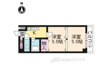 第8パールハイツ安井(2K/3階)の間取り写真