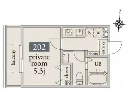 パレ・ドール乃木坂(ワンルーム/4階)の間取り写真