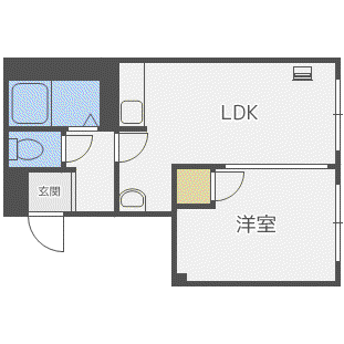 キャメルキューブ(1LDK/4階)の間取り写真