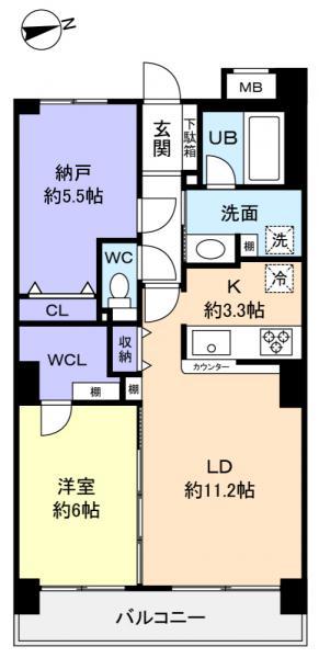 SINCERITY MURAKAMI III(1SLDK/9階)の間取り写真