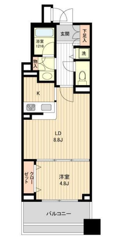 HF銀座レジデンスイースト(1LDK/13階)の間取り写真