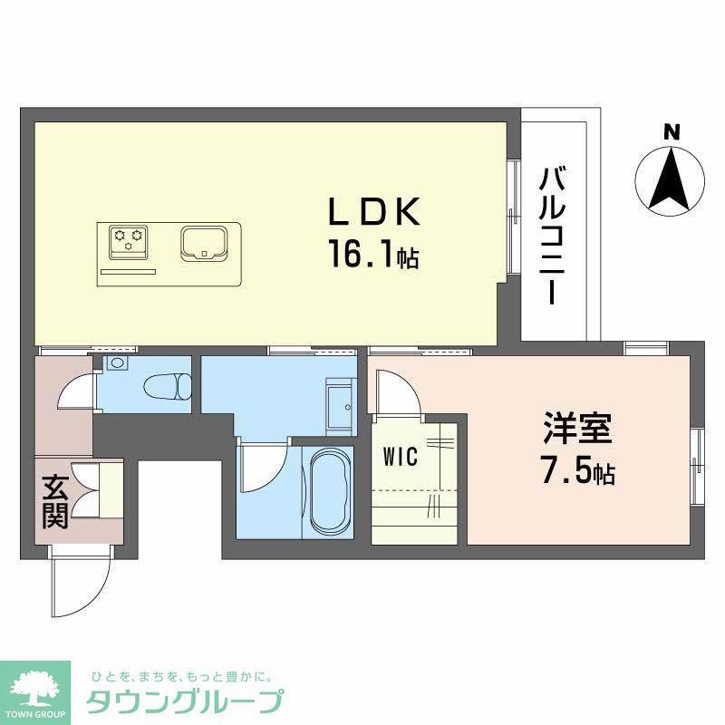 地下鉄桜通線 桜山駅 徒歩4分 3階建 築1年(1LDK/3階)の間取り写真