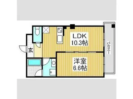 プリオーレリベルタ(1LDK/3階)の間取り写真