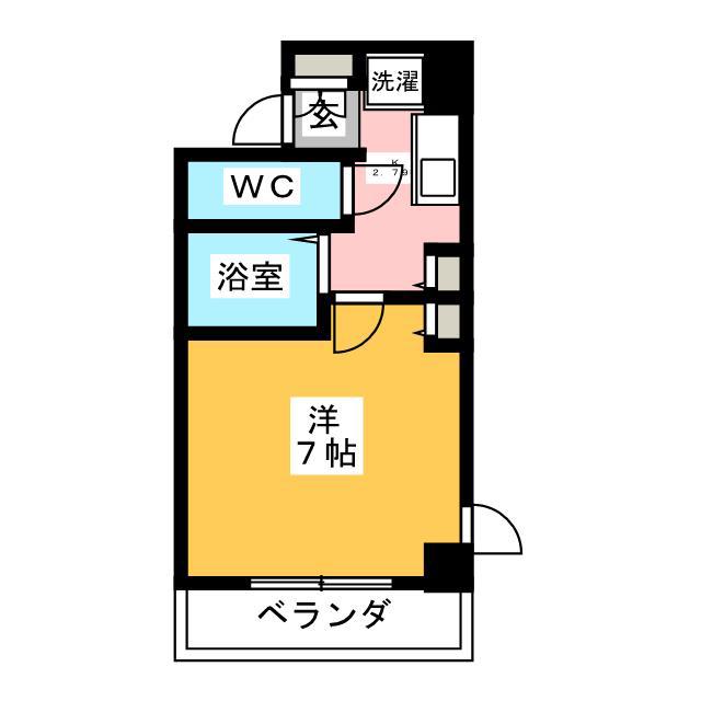 T-RISE(1K/2階)の間取り写真