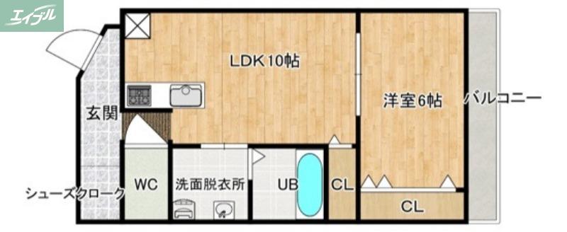 セゾーラ(1LDK/1階)の間取り写真