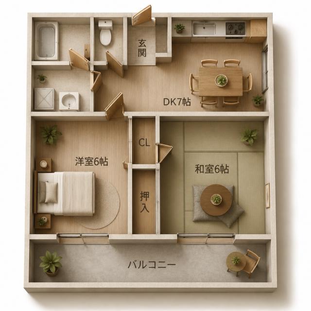 エメラルドマンション(2DK/4階)の間取り写真