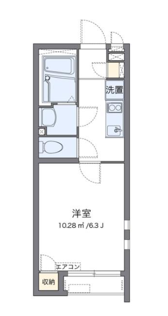 クレイノブァンテージIII(1K/1階)の間取り写真