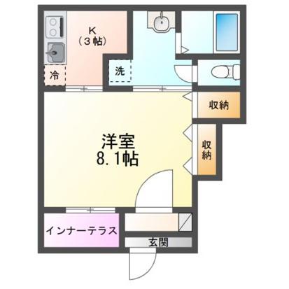 HALELEA・AOBA(2K/2階)の間取り写真