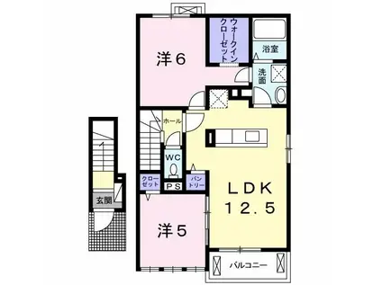 フォーシーズン(2LDK/2階)の間取り写真