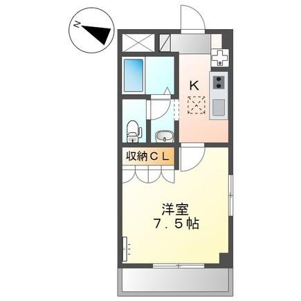 ラピュタ(1K/1階)の間取り写真