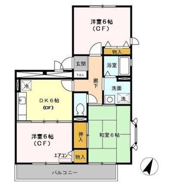 トマトノワ(3DK/3階)の間取り写真