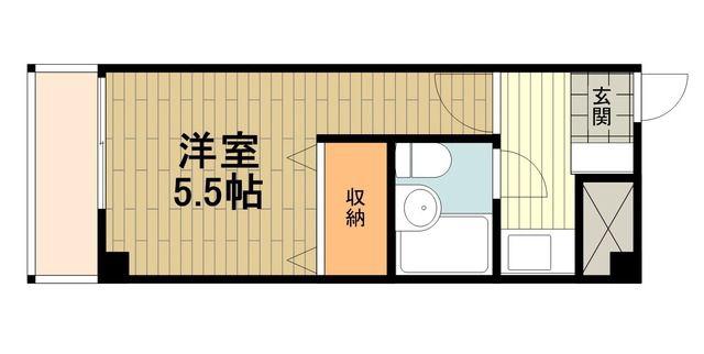 平岡マンション(1K/4階)の間取り写真