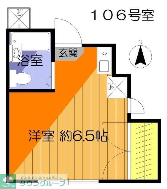 YAハイツ(ワンルーム/1階)の間取り写真