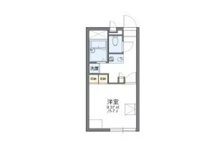 レオパレスFIT(1K/2階)の間取り写真