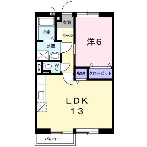 ザ・フォーレスト(1LDK/2階)の間取り写真