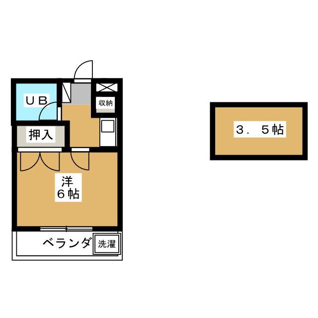 オリーブ(1K/2階)の間取り写真
