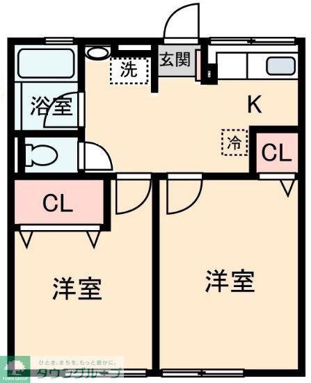 シティハイム ルミェール(2K/1階)の間取り写真