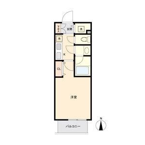 ブランシエスタ東別院(1K/2階)の間取り写真