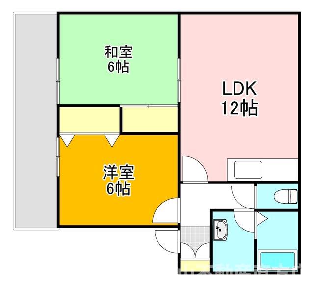 シャトーラツールI(2LDK/2階)の間取り写真