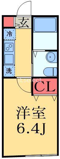 VAU HOUSE蘇我(1K/1階)の間取り写真
