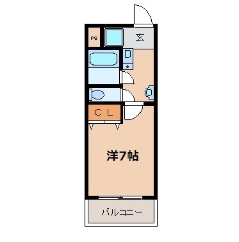 リバーサイド本郷(1K/2階)の間取り写真