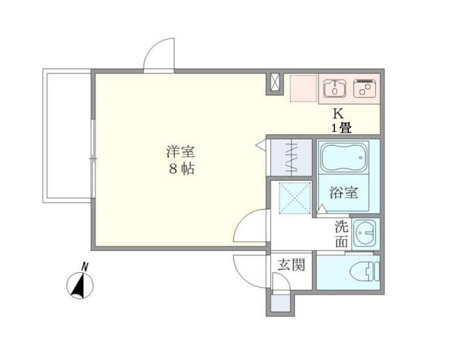 LYNX北千住A棟(ワンルーム/1階)の間取り写真
