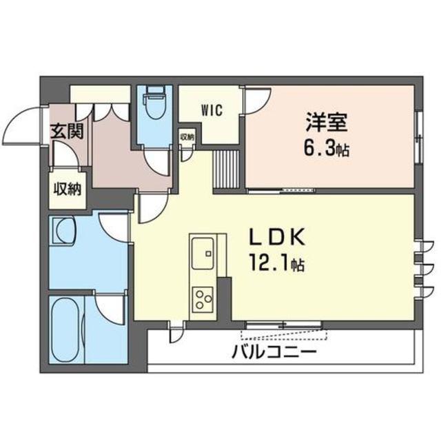 CASA ARCANA(1LDK/1階)の間取り写真
