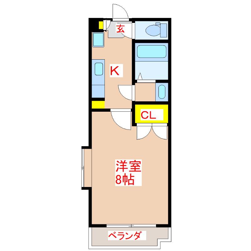 GRAND KISYABA(1K/5階)の間取り写真