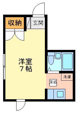 サンティーヌ小金井(1K/1階)の間取り写真