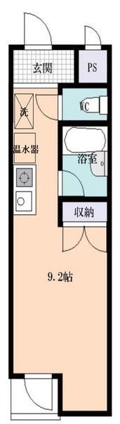 CADDY大和田(ワンルーム/2階)の間取り写真
