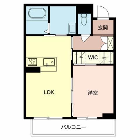 BLOOM BIRD(1LDK/1階)の間取り写真