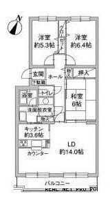 パーク・ノヴァひばりが丘南(3LDK/3階)の間取り写真