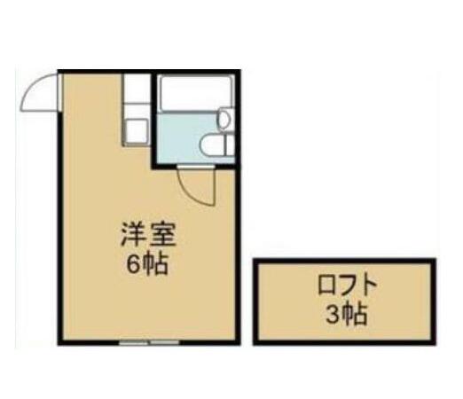 山丘ハイツ(ワンルーム/1階)の間取り写真