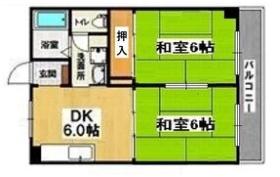 宝寿マンション(2DK/3階)の間取り写真