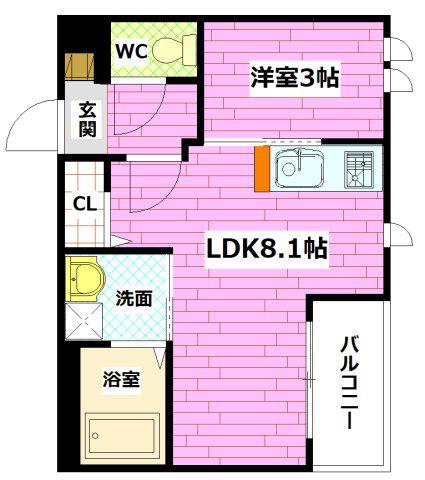 REGALEST-S L`ARC VI(1LDK/3階)の間取り写真