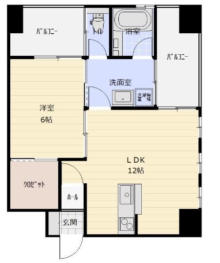ブライトン(1LDK/2階)の間取り写真