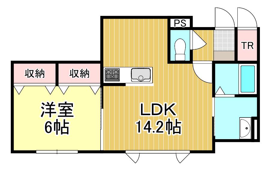 ELDORADOVI(1LDK/1階)の間取り写真