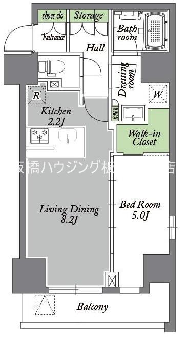 アーバンパーク西巣鴨イースト(1LDK/14階)の間取り写真