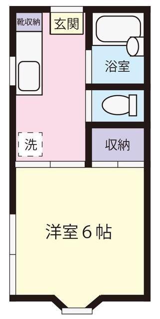 セピア津田沼(1K/2階)の間取り写真