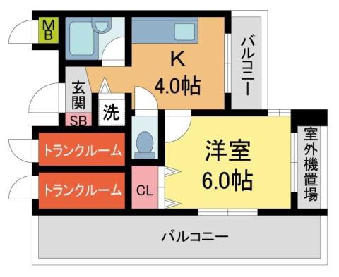 APRICITY西宮駅前(1K/10階)の間取り写真