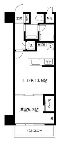 マシャンブル南池袋(1LDK/4階)の間取り写真