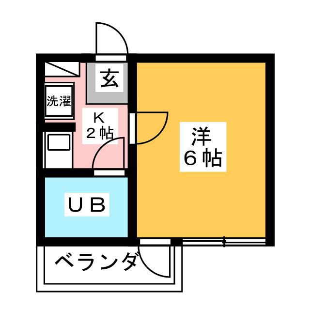 湘南マナーハウス3(1K/1階)の間取り写真