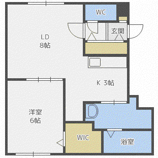 ビルゴ南平岸II(1LDK/3階)の間取り写真