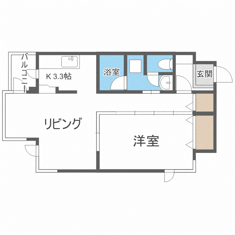 藤井ビル裏参道(1LDK/4階)の間取り写真
