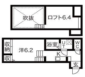 CHARME新守山(1K/1階)の間取り写真