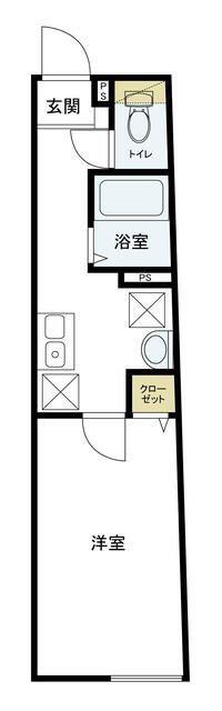 AXIA千歳烏山(1K/3階)の間取り写真