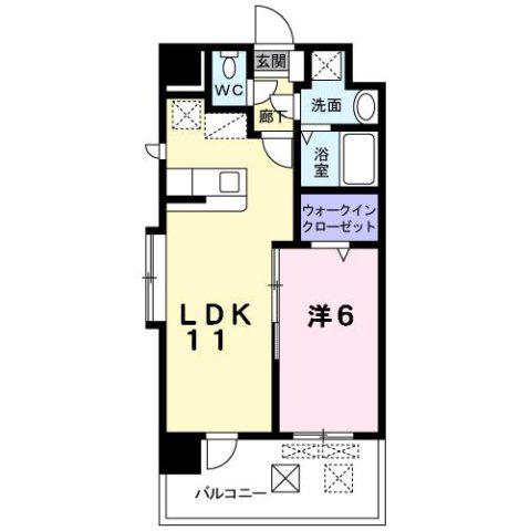 ラウレア K(1LDK/3階)の間取り写真